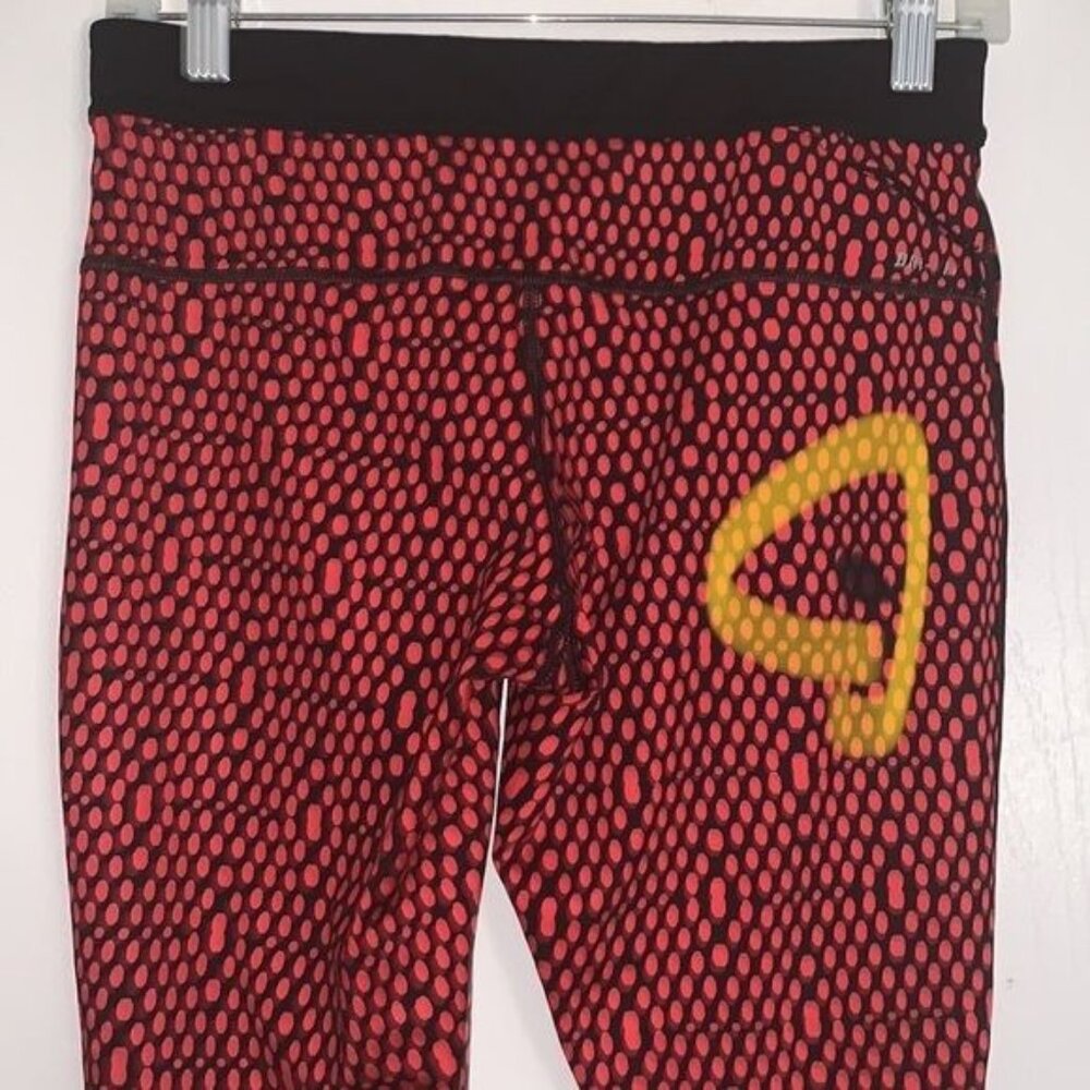Nike Womens Dri-Fit Red & Black Polka Dot Compression Leggings Size M - Picture 3 of 9